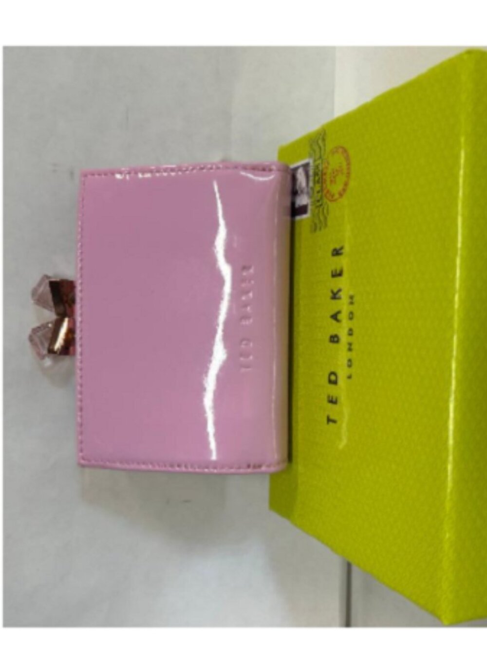 Tanago Patent Crystal Popper Small Wallet-Dusky Pink, by Ted Baker